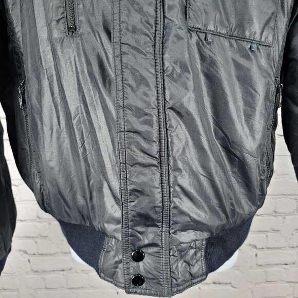 VTG Pennzoil Penske Racing Black Insulated Zip Bomber Puffer Jacket Medium M - Picture 9 of 16